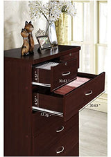 HODEDAH 7 Drawer Wood Dresser for Bedroom, 31.5 inch Wide Chest of Drawers, with 2 Locks on the Top Drawers, Storage Organization Unit for Clothing, Hodedah