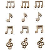 hobbyhub 300Pcs Music Notes Wooden Cutouts, Unfinished Label, DIY Unfinished Card Home Decoration hobbyhub