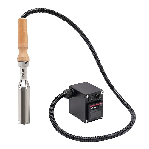 VPABES 300W Electric Branding Iron for Wood and Leather Crafts with Adjustable Digital Temperature - WoodArtSupply