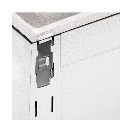 Seville Classics UltraHD 2-Piece Heavy Duty Mega Solid Steel Metal 2-Door Lockable Stacker Wall Storage Cabinet Set Organizer for Garage, Office, Seville Classics