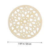 DIY Wooden Embellishment Christmas Wooden Pendant Christmas Gift Tags Hanging Unfinished Cutouts Round Rustic Pendant Unfinished Woods Chips Wooden CIMAXIC