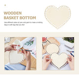 STOBOK 4pcs Wooden Basket Bottoms for Knitting Wooden Basket Bottom Basket Bottom for Crochet for Crochet Unfinished Wooden Round Weaving Knitting STOBOK