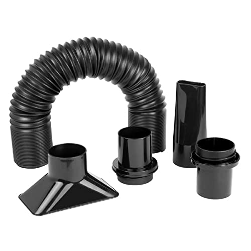 POWERTEC 70208V 2-1/4 Inch Dust Collection Flexible Hose Kit,Black - WoodArtSupply