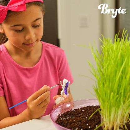 Bryte All-Inclusive My Unicorn Fairy Garden Kit with Fairy Lights & More | Grow Your Own Garden & Play | Great Birthday Gift, DIY Science Kit, STEM