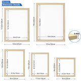 Worown 5 Size Wooden Paper Making Screen, Paper Making Mold, Wooden Paper Making Frame for DIY Paper Crafts Worown