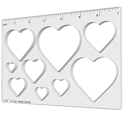 9 in 1 Router Templates for Woodworking,Router Jig Template,Heart Inlay Templates, Decorative Templates - WoodArtSupply