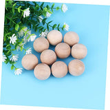 VILLFUL 10pcs Craft Wood Sphere Unfinished Wood Sphere Round Wooden Balls Craft Wood Balls Jewlery Smooth Birch Balls Hand Jewelry Round Ball for VILLFUL