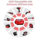 Laimiao Battery Adapter for Craftsman 20V Cordless Tools,DM18MAN Adaptor for DeWalt 20V and for Milwaukee 18V Li-on Battery Convert to for Craftsman Laimiao