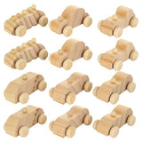 SHUESS 24 Packs Wooden Cars to Paint Unfinished Wooden Cars for Craft Cars DIY Wood Toy Car for Handcraft Projects Family Time SHUESS