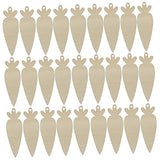 Gogogmee 30Pcs Carrot DIY Woodsy Decor Arts and Crafts for Kids Wooden Crafts Easter Carrot Hanging Ornaments DIY Carrot Slices Easter Wood Cutouts Gogogmee