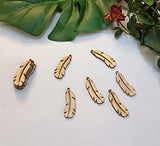 30pcs of Feather Shape DIY Unfinished Wood Jewelry,Laser Cut Natural Wood Earrings Blanks ,Wood Feather Shapes (2'') Yuxuanish