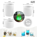 Actvty Tealight Candle Holder Resin Molds, Set of 3 Cylindrical Candlestick Epoxy Casting Silicone Molds for Resin DIY Crystal Votive Candle Holders Actvty