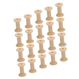 COHEALI 300 Pcs Wooden Thread Spools Crafts Sewing Wooden Spool Empty Thread Spools Yarn Bobbins Wood Spools Weaving Bobbins Embroidery Kit COHEALI