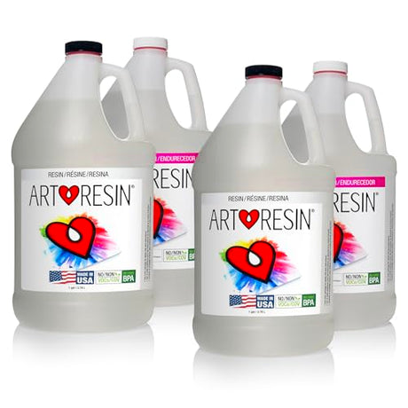 ArtResin - Epoxy Resin - Clear - Non-Toxic - 4 gal (2 gal Resin + 2 gal Hardener) (15.14L) ArtResin