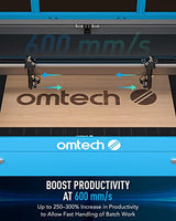OMTech 130W CO2 Laser Engraver with Water Chiller, 35"x50" Laser Engraving Cutting Etching Machine with Dual Laser Heads Autolift 3 Way Pass Air OMTech