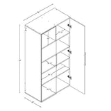 Prepac HangUps Large Elegant Wall-Mounted Storage Cabinet in White Prepac