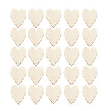 Healifty 25PCS Unfinished Wood Craft Wedding Wood Confetti Natural Wood Slice Wood Slice Craft DIY Wood Ornament Unfinished Wood Cutout DIY Calendar Healifty