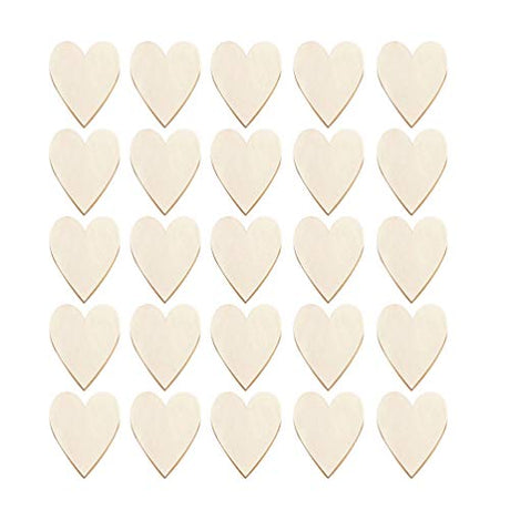 Healifty 25PCS Unfinished Wood Craft Wedding Wood Confetti Natural Wood Slice Wood Slice Craft DIY Wood Ornament Unfinished Wood Cutout DIY Calendar Healifty