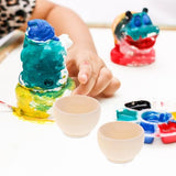 KALLORY Unfinished Wood Blank Bowls 10pcs Miniature Wooden Bowls Unpainted Tiny Bowls Dollhouse Tableware for DIY Painting Art Crafts Projects KALLORY