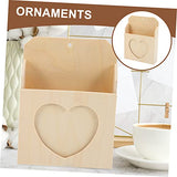 MAGICLULU 4 Pcs Love Envelope Box Kids Educational Toy Stationery Holder Woody Toy Kids Pencils Unfinished Wooden Mailbox Unfinished Wood Crates MAGICLULU