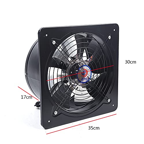 12 Inch Explosion-Proof Fan - Industrial Ventilation Extractor Fan Spray Booth Paint Fumes Exhaust Flow Axial Fan,125W High Velocity Utility Air REBaiYU