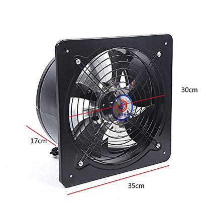 12 Inch Explosion-Proof Fan - Industrial Ventilation Extractor Fan Spray Booth Paint Fumes Exhaust Flow Axial Fan,125W High Velocity Utility Air - WoodArtSupply