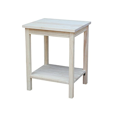 International Concepts Accent Table, 14 L x 16 W x 20 H inches, Unfinished IC International Concepts