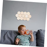 ABOOFAN 100pc Hexagon Wood Slices Unfinished Hexagon Cutouts Blank Wood Hexagon Unfinished Wood Hexagon Cutouts Unfinished Wood Cutout Unfinished ABOOFAN