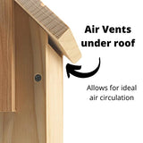 Alpine Woods Bird House - Bird Houses for Outside – Handmade Bluebird House – 9"x 6"x 6" Bluebird Houses - Wooden Bird House with Clean-Out Door and ALPINE WOODS