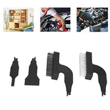 Rust Removing Tool, 4 Pcs Rust Removing Brush Shovel Set Nylon Wire Abrasive Brushes Reciprocating Blade Sabre Saw Cleaning Tool, Abrasive Cup Hilitand