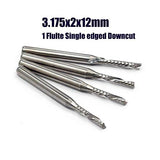 OSCARBIDE 16 Pieces/Set Carbide End Mills CNC Spiral Router Bits,Include 4 Pieces 1/8”Shank 2 Flutes Ball Nose,12 Pieces 1 Flutes Milling Cutters for OSCARBIDE