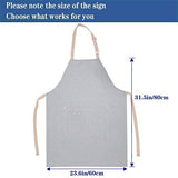 Aprons for Men, Denim Cooking Kitchen Aprons, Adjustable Bib Aprons with multiple pockets for Men and Women Geounzay
