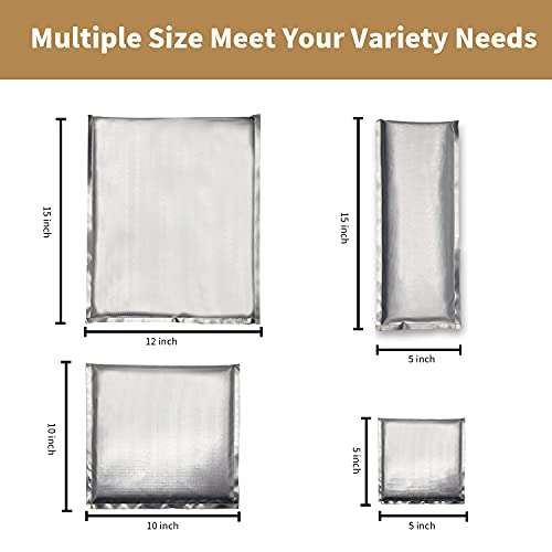 Heat Press Pillow Bundle - 8 Pack Including 4 Size Silver Heat Pressing Transfer Pillows, 2 Teflon Paper Sheets, 2 Rolls Heat Resistant Tape for Heat VCHOMY