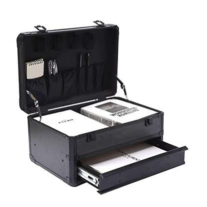 E ELIAUK Tool Box Hard Case Tool Organizer Storage Cabinet Carry Case,Toolbox with Drawers, Black