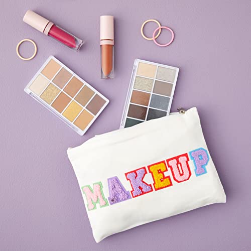 Bright Creations 6-Pack White Makeup Bag Set with Zipper, Customizable Canvas Pouches for DIY Arts and Crafts, Items to Tie-Dye for Cosmetic Items, Bright Creations