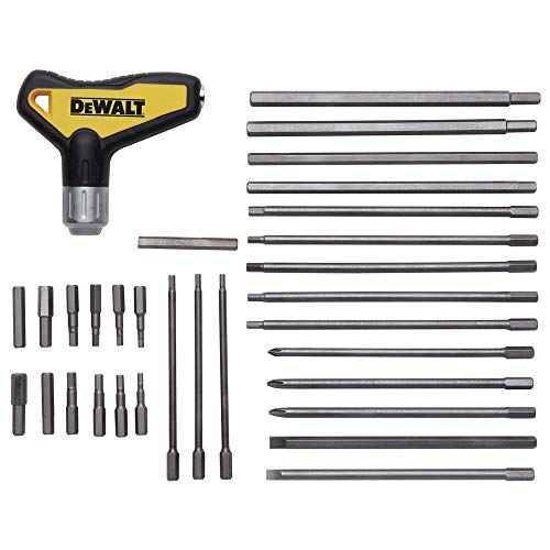 DEWALT Hex Key Wrench Set, Ratcheting. T-Handle Set, 31-Piece (DWHT70265) - WoodArtSupply