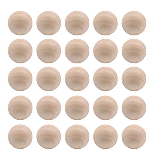 Milisten 200Pcs DIY Wooden Balls 14MM Unfinished Wooden Beads Jewelry Making Accessories Without Hole for DIY Milisten