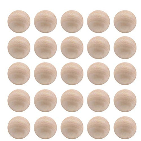 Milisten 200Pcs DIY Wooden Balls 14MM Unfinished Wooden Beads Jewelry Making Accessories Without Hole for DIY Milisten