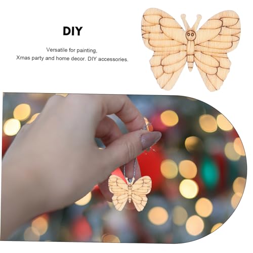 Yardenfun 100pcs Christmas Wood Chips Unfinished Wood Slice Paintable Christmas Ornaments Holiday Tree Decoration Birthday Decoration for Girl DIY Yardenfun