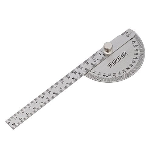 Stainless Steel Protractor 180 Degrees Angle Ruler Finder 140mm Metric Durable Metal Adjustable General Measuring Tool JDYYICZ