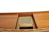Wooden Boat USA Display Half Canoe 9 Feet Home Décor, One Size, Multi Wooden Boat USA