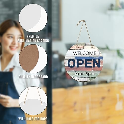 PYD Life 6 Pack 10" Round Sublimation Door Hanger Blanks White Hardboard MDF Wood Blanks Wall Hanging for Heat Press Machine Printing PYD Life