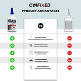 CYAFIXED Professional Grade Cyanoacrylate Super Glue, Super Thin Viscosity CA Glue for Woodworking, 4 oz. Value Pack - Instant Adhesive for CYAFIXED