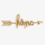 Home Arrow Wood Sign Home Decor Wall Art Rustic Front Door Unfinished 18" x 6" Woodums