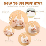 Tintnut Skin Tone Puff Vinyl Heat Transfer - 8 Sheets 12 x 10 inches 3D Puffy Heat Transfer Vinyl Foaming Nude Brown HTV Iron on Vinyl for T-Shirts Tintnut