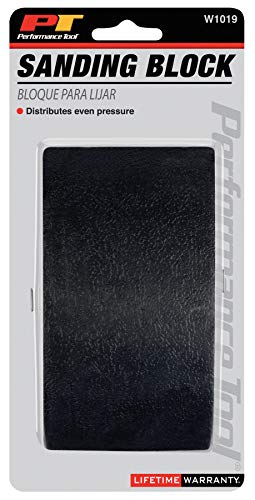 Performance Tool W1019 Rubber Sanding Block, Flexible Natural Rubber, Distributes Even Pressure, Ideal for Sanding and Smoothing Performance Tool
