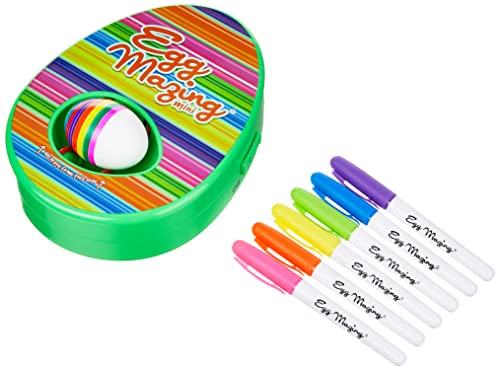 The EggMazing Easter Egg Mini Decorator Kit Arts and Crafts Set - Includes Egg Decorating Spinner and 6 Markers [Packaging May Vary] The Eggmazing Egg Decorator