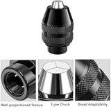Drill Chuck Collet Set for Dremel Accessories for Dremel Drill Bits, with Quick Change Adapter and Rotary Drill Nut Tool – 1/32" to 1/8" Shank Size RHQQ