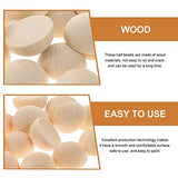 Yardwe 200pcs Wooden Hemisphere Unfinished Spacer Beads Half Craft Balls White Spray Paint Wood Unfinished Wood Beads Wood Rings for Crafts Lotus Yardwe