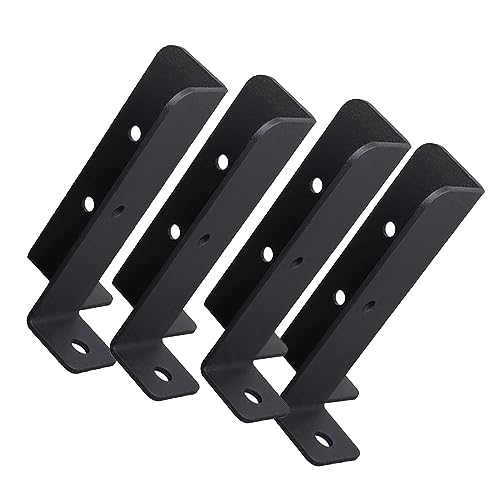 4 Set of Post Anchor Brackets Kit for Wood Fence Deck Post Anchor Base Brackets for Deck Supports, Porch Railing, Handrails and Post Holders,Deck